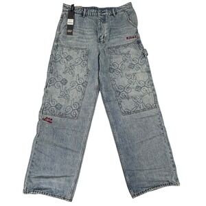 Ksubi x Juice WRLD Maxx Operator Pant K9 Stoned Blue Denim Jeans 32 MJW23PA001